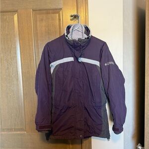 Columbia Women's Purple and Gray Winter Jacket